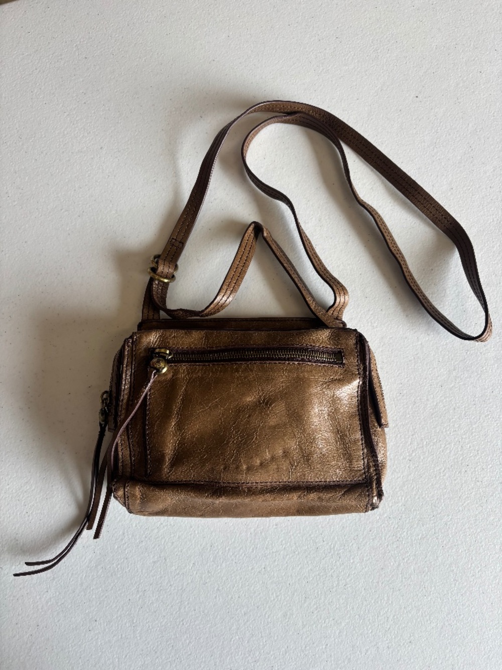 Hobo leather crossbody bag